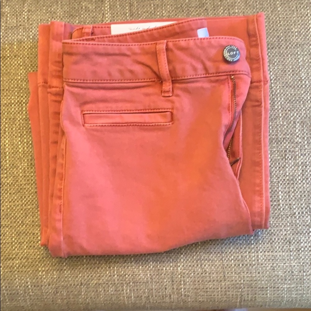 LOFT High waist wide leg crop pants